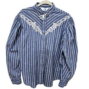 Vintage Miss Rodeo America Bell  sleeve L? XL? Pearl Snap Buttondown shirts Rare